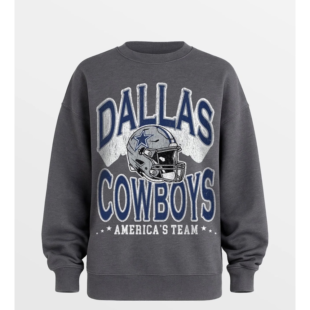 Dallas Cowboys Women's Crewneck Sweater - Charcoal
